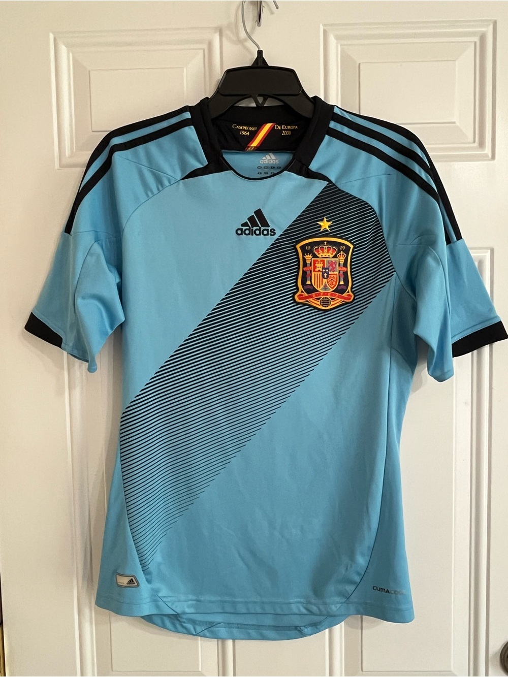 Adidas España RFCF Spain Soccer Away Jersey S Blue Campeones 1964 De Europa 2008